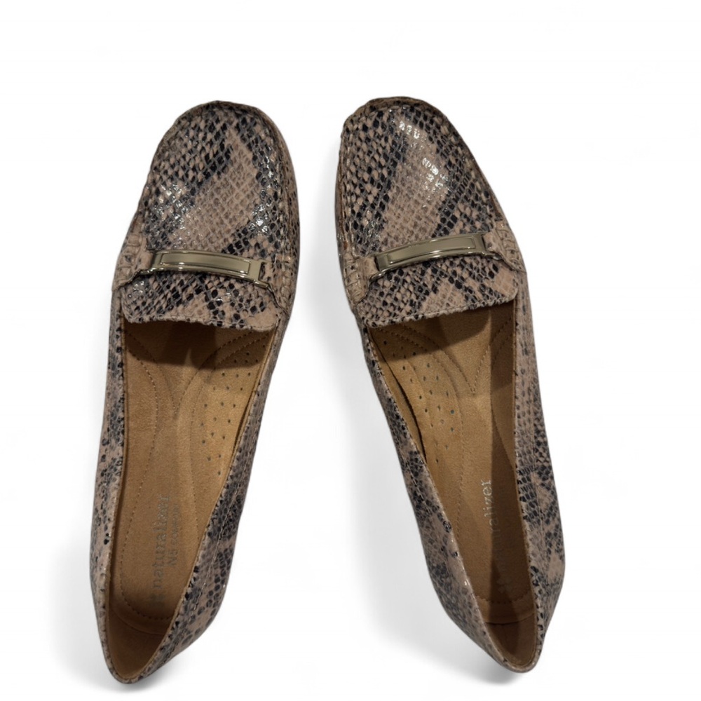 Naturalizer N5 Snakeskin Loafers